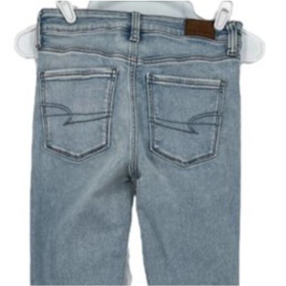 American Eagle Hi-Rise Next Level Stretch Jegging in Worn Out Blue Size 2 - Picture 5 of 8
